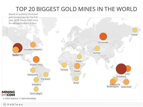 mapped top  biggest gold mines miningcom