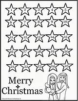 Advent Calendar Coloring Nativity Pages Christmas School Sunday Printable Stars Color Lesson Print Kids Colouring Catholic Clipart Calendars Religious Manger sketch template
