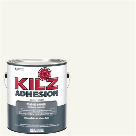 kilz adhesion  gal white bonding interiorexterior primer   home depot exterior
