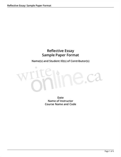 reflective essay   format coaching reflection essay