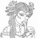 Coloring Pages People Adult Adults Printable Size Sheets Color Colouring Beauty Print Cute Women Girls Beautiful Para Flower Drawing Chibi sketch template