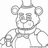 Freddy Fnaf Golden Coloring Pages Getcolorings Color sketch template