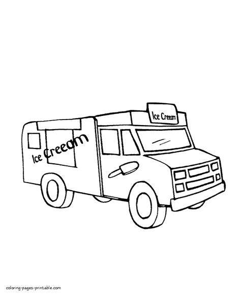ice cream truck coloring page coloring pages printablecom