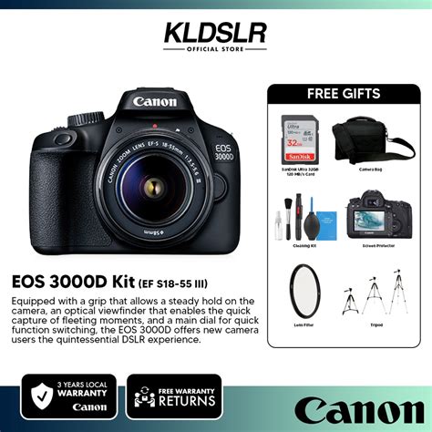 ready stock canon eos  dslr camera kit ef   iii canon
