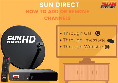 add  remove channels  sun direct dth
