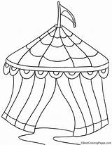 Zirkuszelt Circus Zirkus Ausmalbild Malvorlagen Kleines Ausmalen Kostenlose Clowns Luftballons sketch template