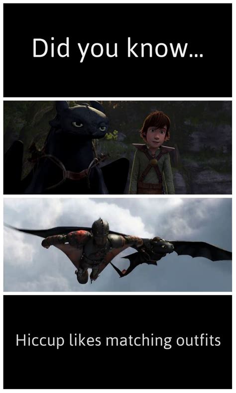hiccup loves matching outfits i ve always known that i mean hiccup did tell astrid that he s