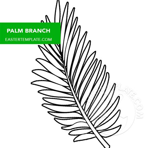 palm branch easter template