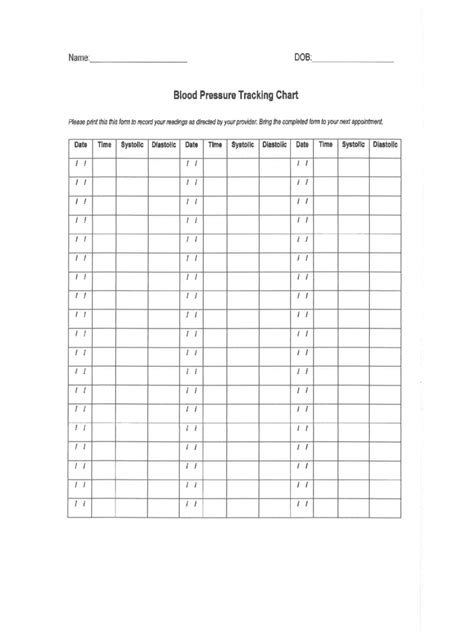 blood pressure log chart   templates   word excel