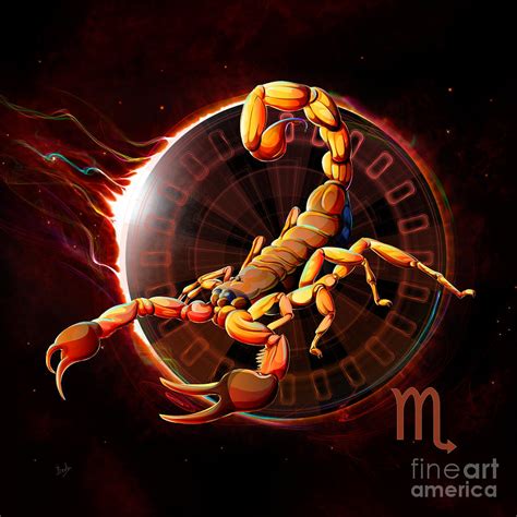 horoscope signs scorpio digital art  peter awax