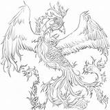 Phoenix Tattoo Designs Coloring Pages Wip Tattoos Rising Deviantart Bird Template Pheonix Sketch Sleeve Phönix Meaning sketch template