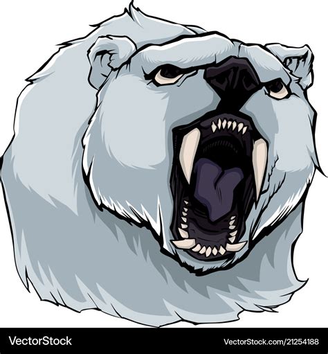 polar bear angry royalty  vector image vectorstock
