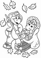 Coloring Pages Cleaning House Barney Halloween Getcolorings sketch template