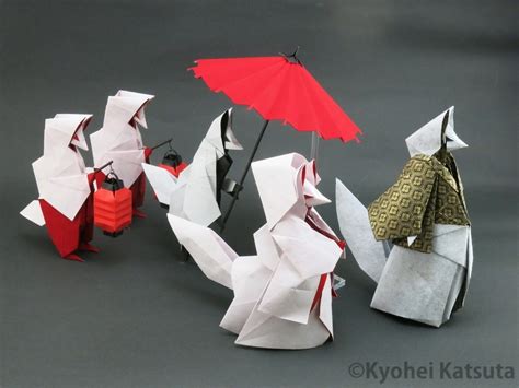 fox wedding procession katsuta kyohei origami