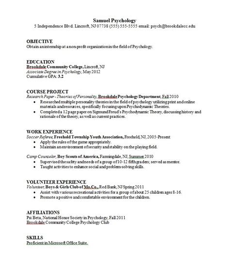 professional resume  students   work experience