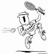 Tennis Coloring Pages Printable Sport sketch template