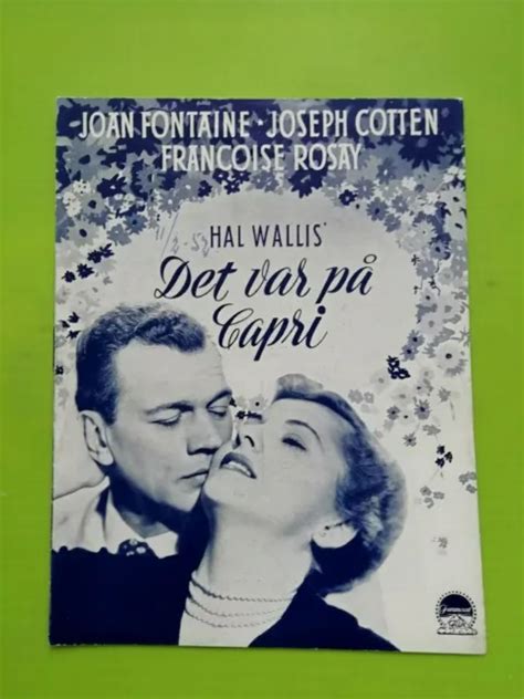 Vintage Danish Film Program September Affair Joan Fontaine Joseph