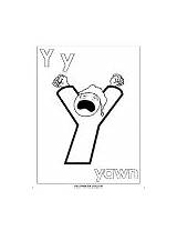 Yawn Activities Printable Letter Worksheets Lesson Preschool Plan Coloring sketch template