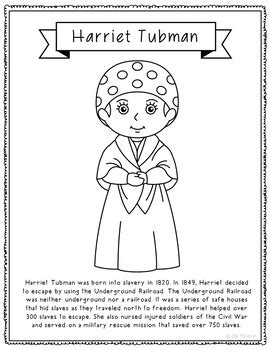 harriet tubman coloring pages learny kids