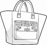 Bag Drawing Tote Technical Sketch Bags Sketches Embroidery Handbag Luxurious Nani Dmi Zusammenarbeit Mit Fashion Luxury Choose Board Leather Illustration sketch template