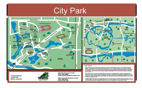 city park map  orleans city park city city