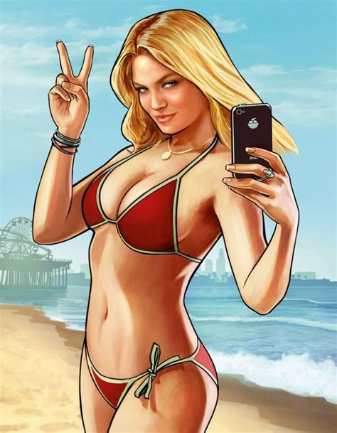 gta 5 beach girl game poster