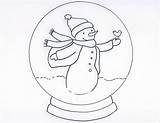 Snow Globe Coloring Drawing Christmas Globes Clipart Snowman Pages Winter Library Sketch Draw Clip Drawings Project Collection Paintingvalley Choose Board sketch template