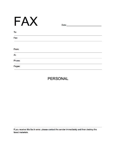 fax cover sheet template  printable calendar templates