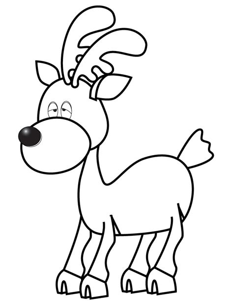 reindeer coloring pictures coloring home