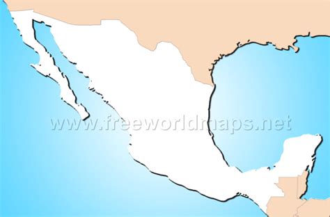 mexico blank map  freeworldmapsnet