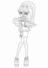 Coloring Monster High Ghoulia Yelps Ghouls Night Pages Printable Sheet Sheets Colouring sketch template