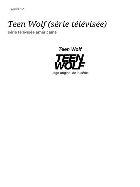 teen wolf série télévisée wikipédia pdf
