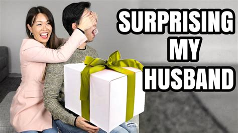 wife surprises husband watch hubby unbox his birthday ts mel in