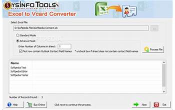 SysInfoTools Excel to vCard Converter screenshot #0