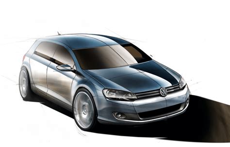 vw golf design sketch car body design