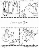 Zacchaeus Zaccheus Activity Colouring sketch template