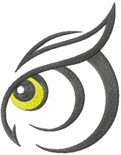 owl eye  embroidery design