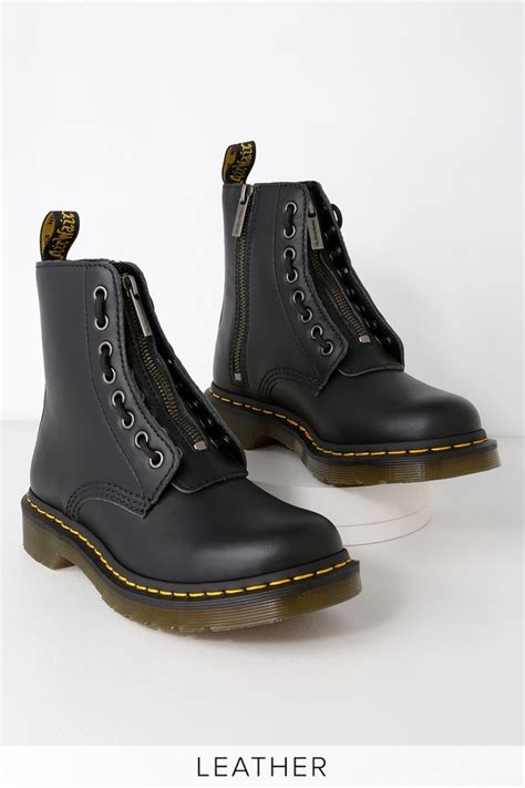 dr martens  pascal black boots nappa leather boots lulus