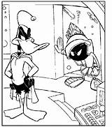 Coloring Martian Marvin Pages Tunes Looney Duck Dodgers Daffy Drawings Colouring Clipart Library Popular Cartoon Coloringhome sketch template