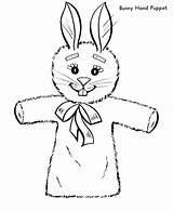 Puppet Coloring Pages Hand Bunny Easter Puppets Getcolorings Color Getdrawings sketch template