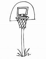 Basketball Coloring Clipart Pages Printable Drawing Drawings Cartoon Line Hoop Nets Clip Kids Cliparts Court Colouring Clipartbest Print Printactivities Library sketch template
