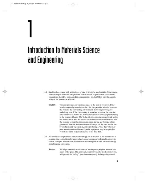 Solution Manual The Science and Engineering of Materials