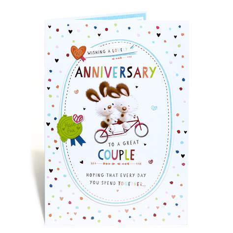 buy anniversary card   great couple  gbp  card factory uk