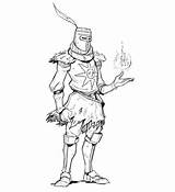Solaire Dark Souls Knight Warmth sketch template