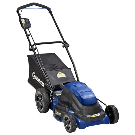 kobalt  volt max   cordless electric push lawn mower  lowescom