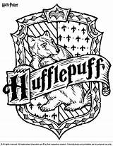 Potter Harry Coloring Hogwarts Crest Pages Popular sketch template