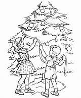 Tree Christmas Coloring Pages Kids Printable Trees Decorating Sheet Trimming Children Popular Adult Sheets Azcoloring Girl Vintage Winter sketch template