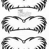 Lorax Mustache Coloring sketch template