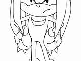 Knuckles Echidna Coloring Pages Getcolorings Getdrawings Print sketch template