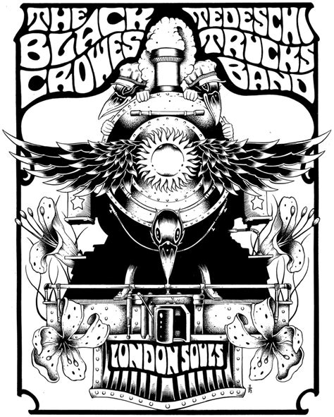 Black Crowes With Tedeschi Trucks Band And London Souls 2013 Tour Poster